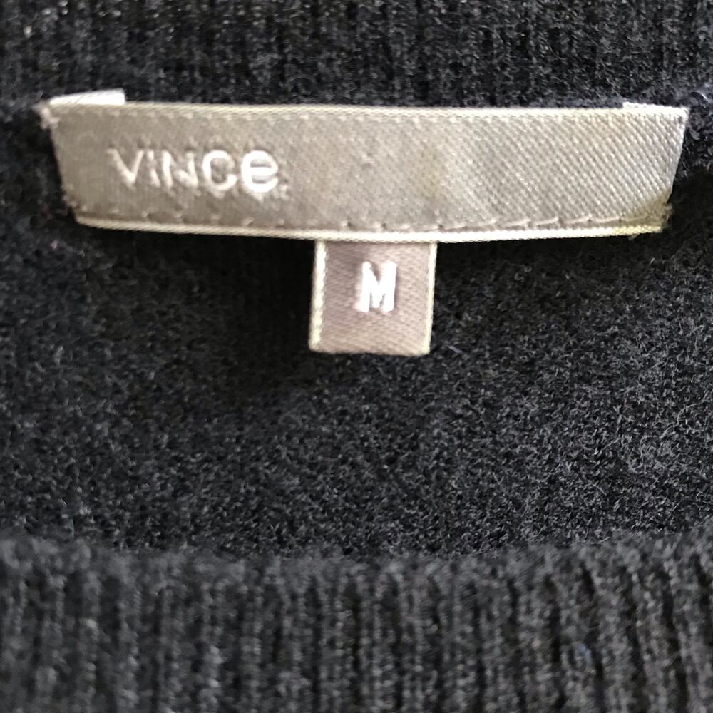Vince Cashmere Rugby Stripe Sweater Size M Metallic Knit Preppy Academia Office - Picture 3 of 14